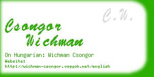 csongor wichman business card